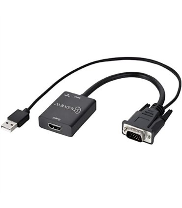 Cable Adaptador VGA Macho + Audio a HDMI Hembra
