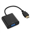 Cable Adaptador HDMI Macho a VGA Hembra + Audio + Alimentación – Negro, 0,2 m