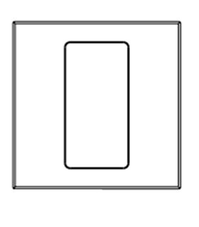 Placa de vidrio para botonera pico 1 ventana green glass