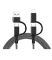 Cable 4 en 1 de Carga Rápida y Datos 1.0 m.