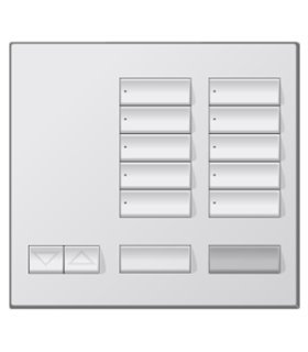 Placa decorativa botonera de 10 botones Metales con grabado