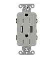 Receptacle Claro CAR 15 120V15AUBTR-GR GR 