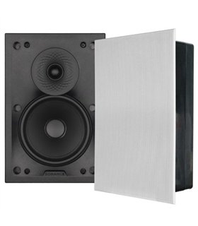 VXXT6 Outdoor Extreme 6" Rectangle In Wall Speaker White Micro Trim Grille (1 PAIR)