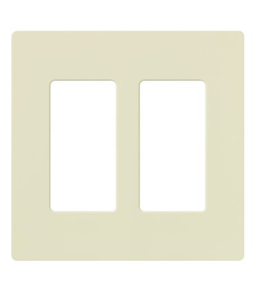 PLACA 2 VENTANAS COLOR BLANCO BRILLANTE
