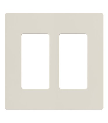 PLACA 2 VENTANAS COLOR BLANCO BRILLANTE