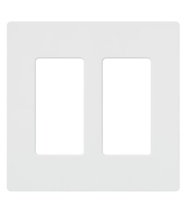 PLACA 2 VENTANAS COLOR BLANCO BRILLANTE