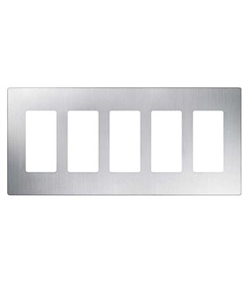 Placa 5 Ventanas Claro Acero inoxidable