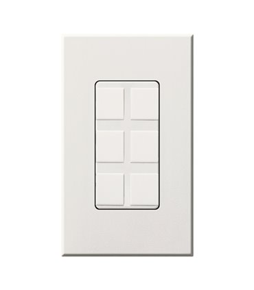 Marco 6 Puertos Lutron NOVA T Colores Mate