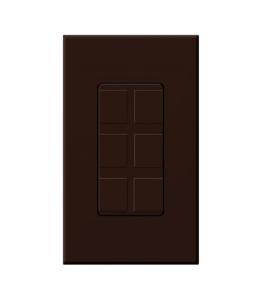 Marco 6 Puertos Lutron NOVA T Colores Mate