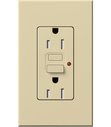 Toma corriente Lutron NOVA T 15A GFCI a prueba de manipulaciones Colores Mate