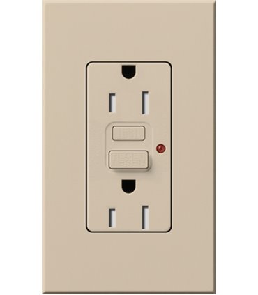 Toma corriente Lutron NOVA T 15A GFCI a prueba de manipulaciones Colores Mate