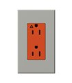 Receptacle NovaT NTR 15 120V15AIG OR-GR 