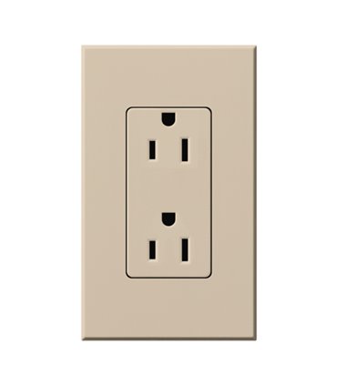 Toma corriente Lutron NOVA T 15A a prueba de manipulaciones Colores Mate
