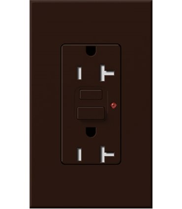Toma Corriente Lutron NOVA T 20A GFCI a prueba de manipulaciones Colores mate