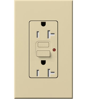 Toma Corriente Lutron NOVA T 20A GFCI a prueba de manipulaciones Colores mate