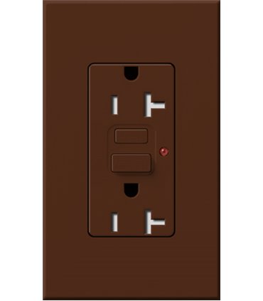 Toma Corriente Lutron NOVA T 20A GFCI a prueba de manipulaciones Colores mate