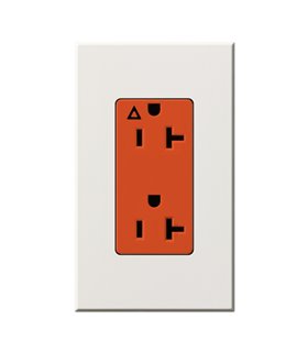 Toma Corriente 20A LUTRON NOVA T tierra aislada Colores Mate