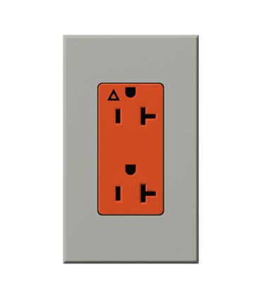 Toma Corriente 20A LUTRON NOVA T tierra aislada Colores Mate