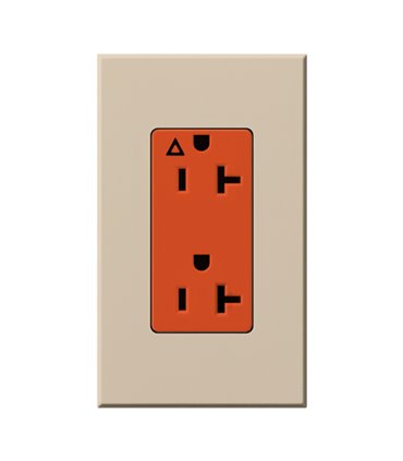 Toma Corriente 20A LUTRON NOVA T tierra aislada Colores Mate