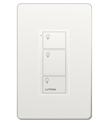 Control Lutron Pico cableado (grabado iconos light) 3 Botones