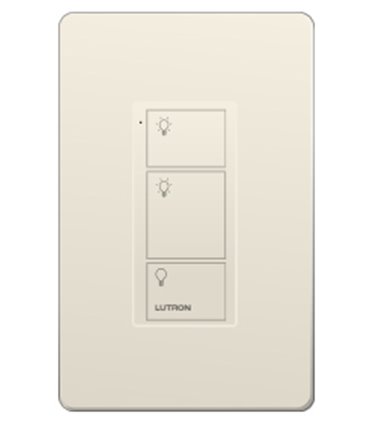 Control Lutron Pico Wired (grabado iconos light) 3 Botones