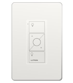 Control Lutron Pico cableado (grabado iconos light) 3 Botones + RL color WH