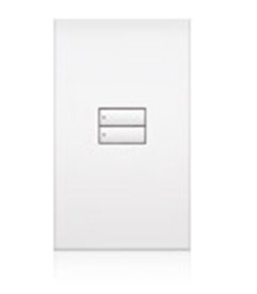 Lutron QSWS2 Control de pared  2 botones  sin insert WH