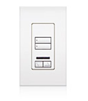 Lutron QSWS2 Control de pared  2 botones con R/L y receptor IR con insert WH