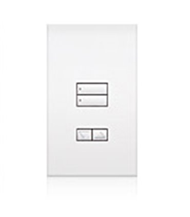 Lutron QSWS2 Control de pared  2 botones con R/L sin insert WH