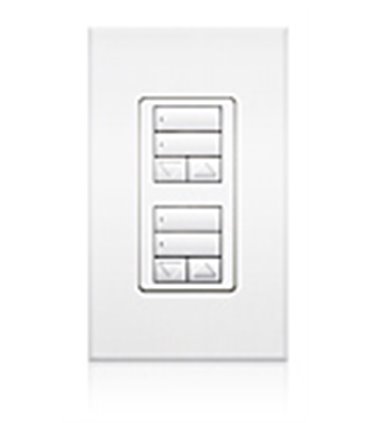 Lutron QSWS2 Control de pared dual 2 botones y R/L con insert WH