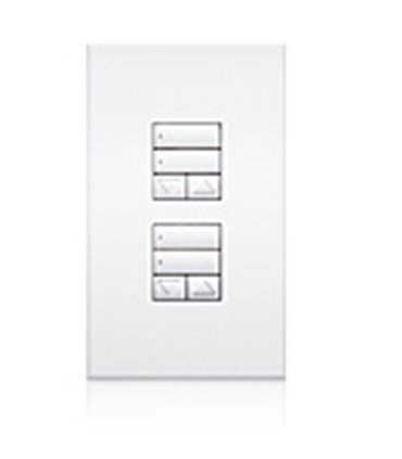 Lutron QSWS2 Control de pared dual 2 botones y R/L sin insert WH