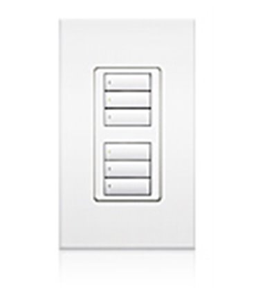 Lutron QSWS2 Control de pared 3 botones D con insert WH