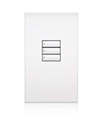 Lutron QSWS2 Control de pared 3 botones  sin insert WH
