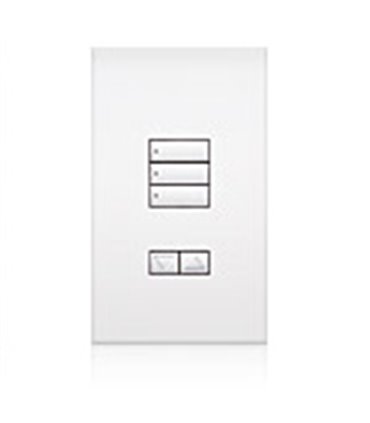 Lutron QSWS2 Control de pared 3 botones con R/L sin insert WH