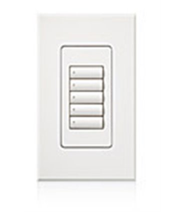 Lutron QSWS2 Control de pared 5 Botones con insert WH