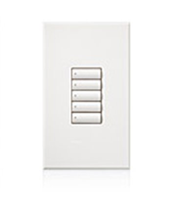 Lutron QSWS2 Control de pared 5 Botones sin insert WH