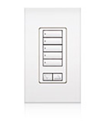 Lutron QSWS2 Control de pared 5 Botones con R/L con insert WH