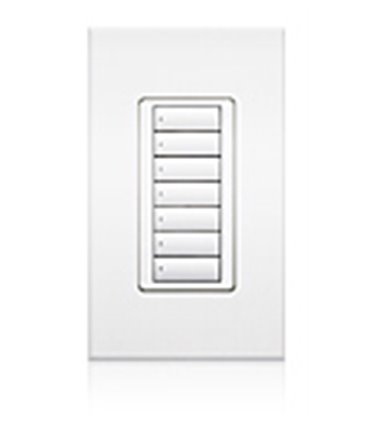 Lutron QSWS2 Control de pared 7 Botones con insert WH