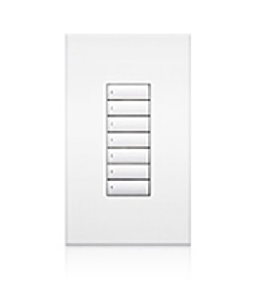 Lutron QSWS2 Control de pared 7 Botones sin insert WH