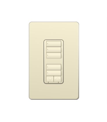 Control de pared doble con R/L y Atenuador de 450W Lutron RadioRA2 Colores Brillantes