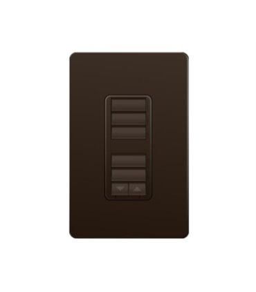 Control de pared doble con R/L y Atenuador de 450W Lutron RadioRA2 Colores Brillantes
