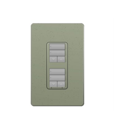 Control de pared con doble R/L y atenuador de 450W Lutron RadioRA2 Colores Satín