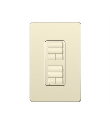 Control de pared con doble R/L y atenuador de 450W Lutron RadioRA2 Colores Brillantes
