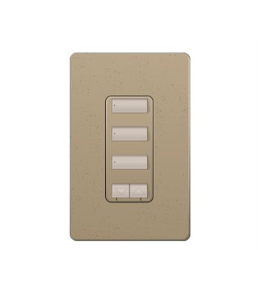 Control de pared 3 botones con R/L y atenuador de 450W Lutron RadioRA2 Colores Satín