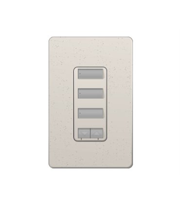 Control de pared 3 botones con R/L y atenuador de 450W Lutron RadioRA2 Colores Satín