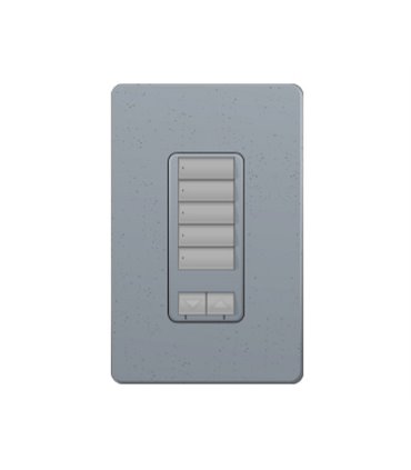 Control de pared hibrido 5 botones con R/L y atenuador de 450W Lutron RadioRA2 Colores Satín