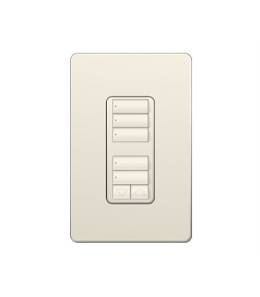 Control de Pared con R/L Lutron RadioRA2 Colores Brillantes