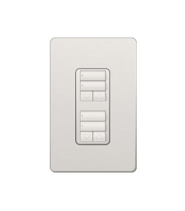 Control de Pared dual 2 Botones con R/L Lutron RadioRA2 Colores Satín