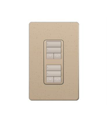 Control de Pared dual 2 Botones con R/L Lutron RadioRA2 Colores Satín