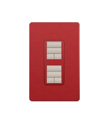 Control de Pared dual 2 Botones con R/L Lutron RadioRA2 Colores Satín